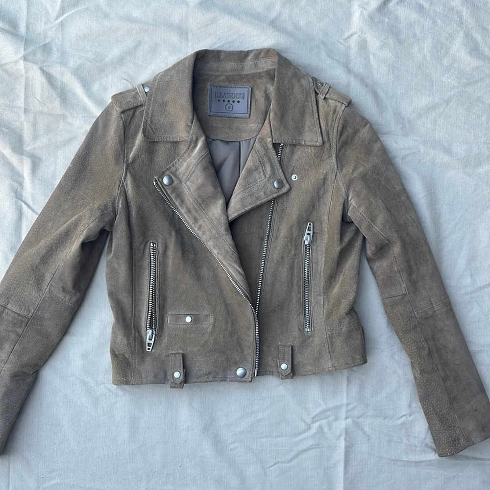 Taupe Suede Cropped Jacket